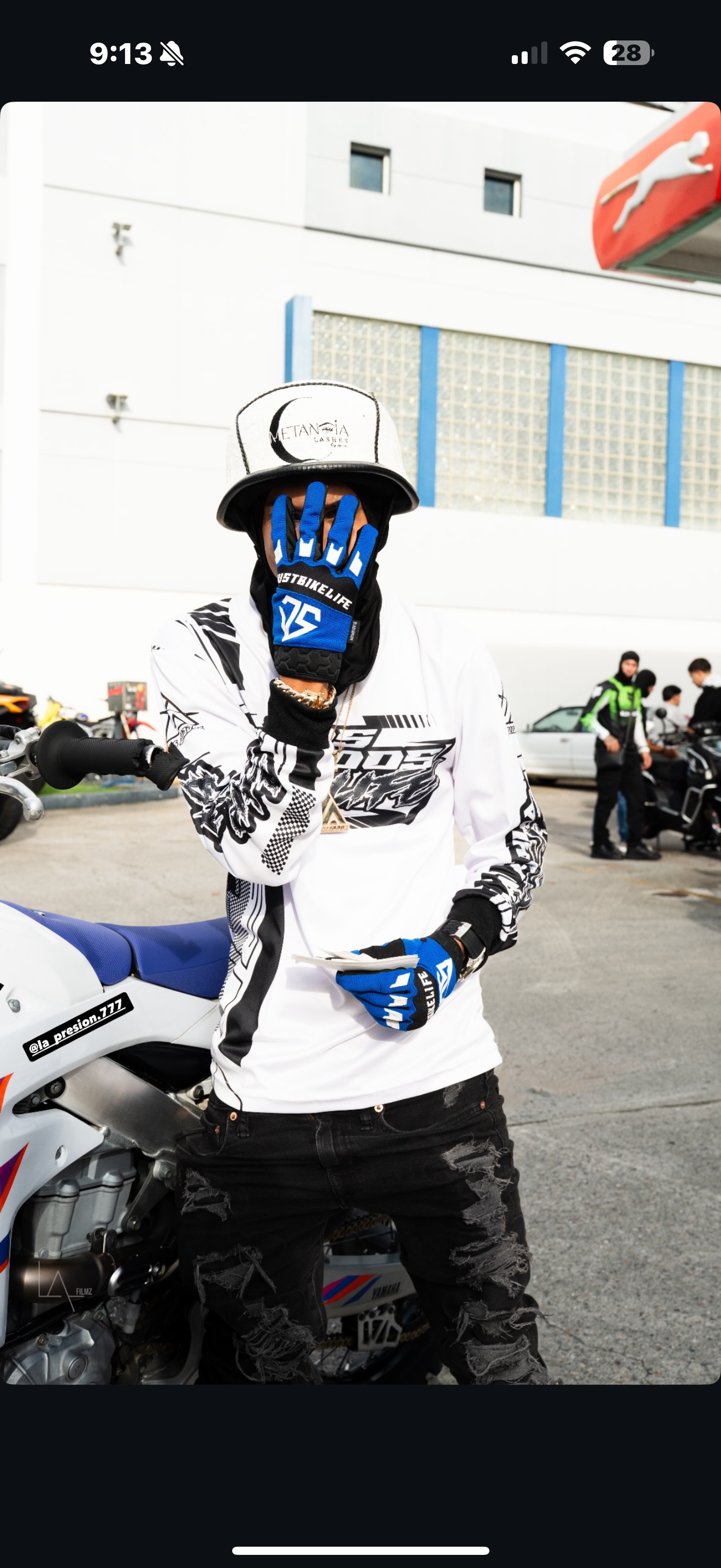 (BLUE) JustBikeLife Gloves