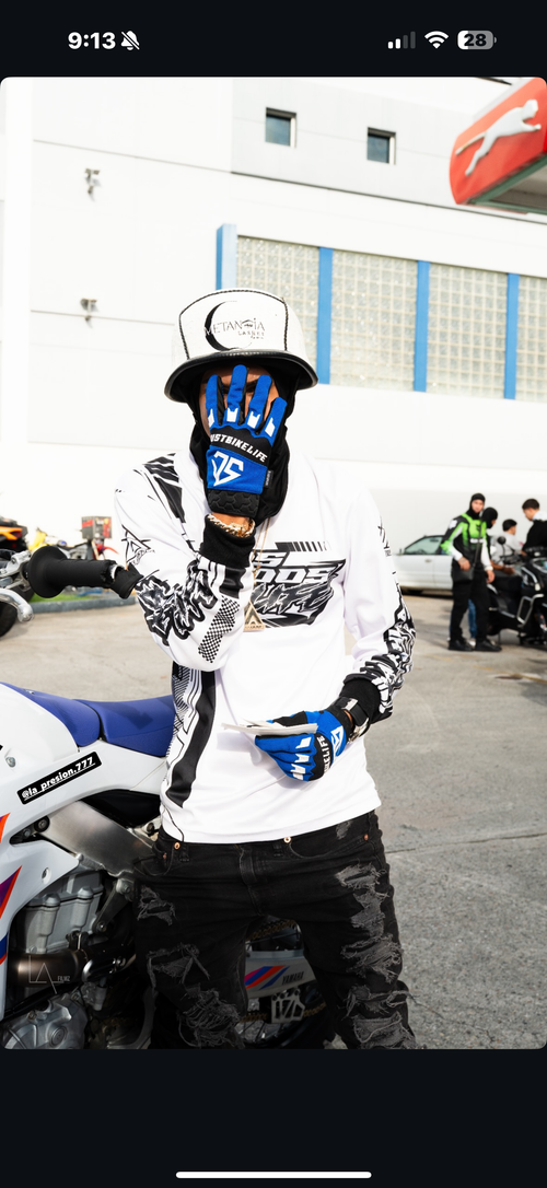 (BLUE) JustBikeLife Gloves